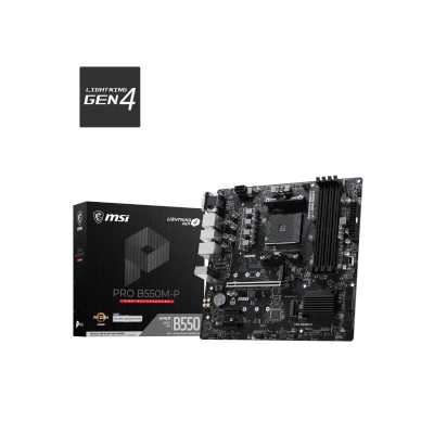 материнская плата MSI Pro B550M-P Черный