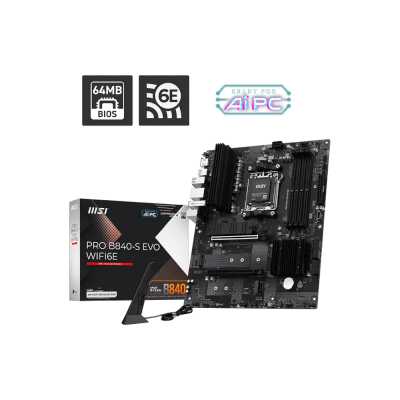 материнская плата MSI Pro B840-S EVO WiFi6E Черный