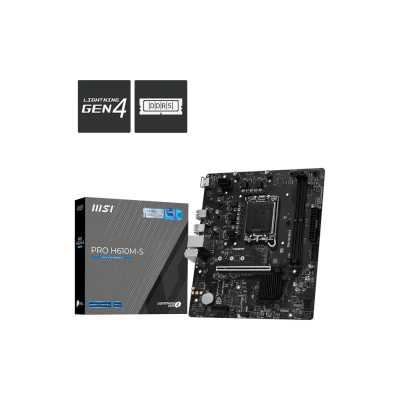 материнская плата MSI Pro H610M-S Черный