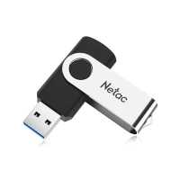 флешка Netac 128GB NT03U505N-128G-20BK Черный, серебристый