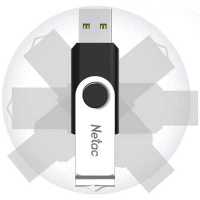 флешка Netac 128GB NT03U505N-128G-30BK Черный, серебристый