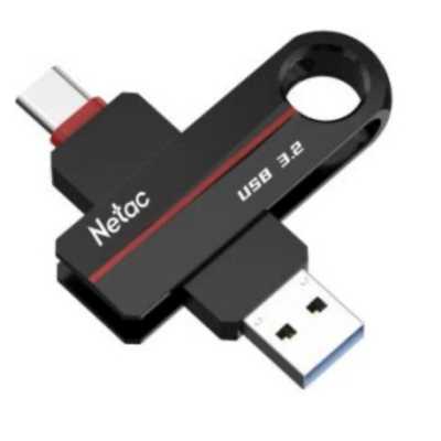 флешка Netac 256GB NT03US18C-256G-32BK Черный, красный