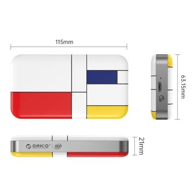 SSD диск Orico 1Tb ORICO-MTQ-20G-1T-CO-BP Разноцветный