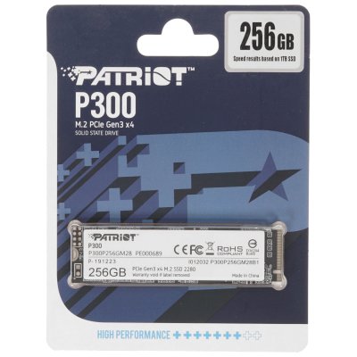 SSD диск Patriot P300 256Gb P300P256GM28 Черный