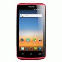 смартфон Philips Xenium W7555 Black/Red