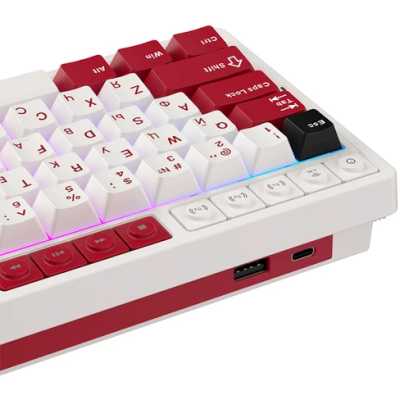 клавиатура Royal Kludge RK M65 Famicom 6935280827105 Белый-красный