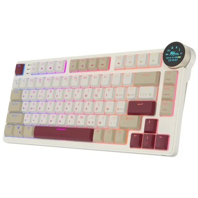 клавиатура Royal Kludge RK N80 Rosy Clouds 6977576550687 Бежевый-розовый
