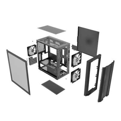 корпус SAMA S30 Black S30-BKMPA3X1-GL