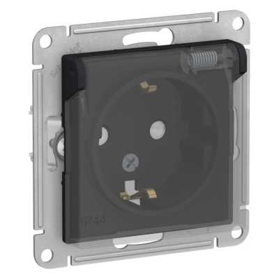 розетка силовая Schneider Electric AtlasDesign Aqua ATN441046 Карбон