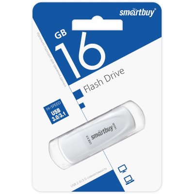 флешка SmartBuy 16GB SB016GB3SCW Белый