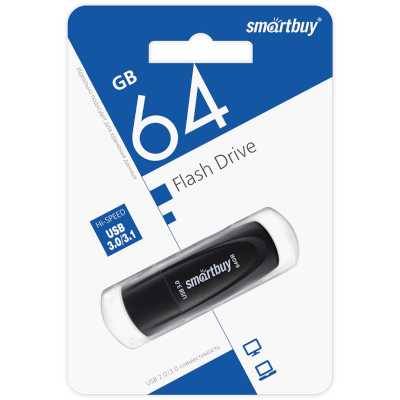 флешка SmartBuy 64GB SB064GB3SCK Черный