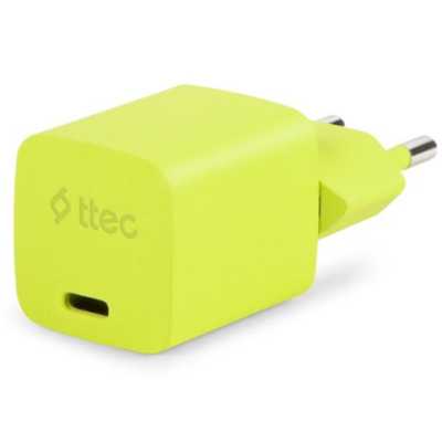 сетевое зарядное устройство TTEC SmartCharger 20W Neon Yellow