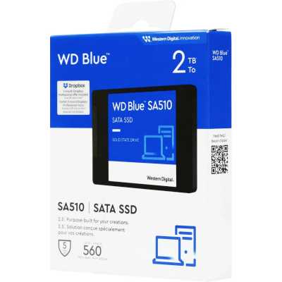 SSD диск WD Blue SA510 2Tb WDS200T3B0A Черный